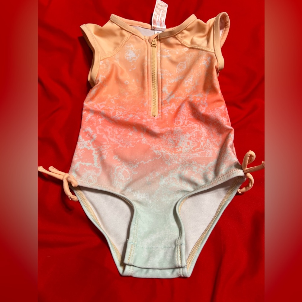 Girls Cat and Jack One Piece Swimsuit Size (18M)